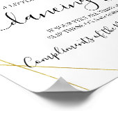 Dansende voeten Flip Flops Bruiloftsontvangstbord Poster (Hoek)