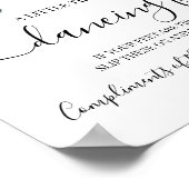 Dansende voeten Flip Flops Bruiloftsontvangstbord Poster (Hoek)