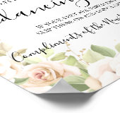 Dansende voeten Flip flops Bruiloftsreceptie bord Poster (Hoek)