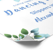Dansende Voeten Flip Flops | Eucalyptus Bruiloftbo Poster (Hoek)