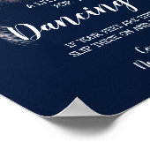 Dansende Voeten Flip Flops Trouw Pampas Gras Poster (Hoek)