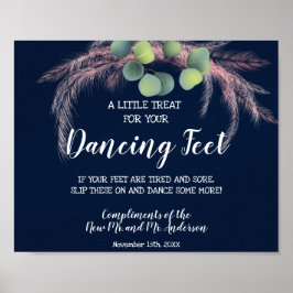 Dansende Voeten Flip Flops Trouw Pampas Gras Poster