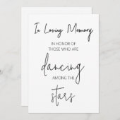 Dansende Voeten Teken Sjabloon, Bruiloft Teenslipp Kaart (Voorkant / Achterkant)