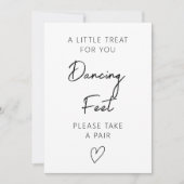 Dansende Voeten Teken Sjabloon, Bruiloft Teenslipp Kaart (Voorkant)