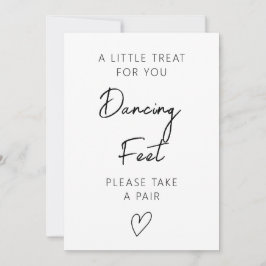 Dansende Voeten Teken Sjabloon, Bruiloft Teenslipp Kaart