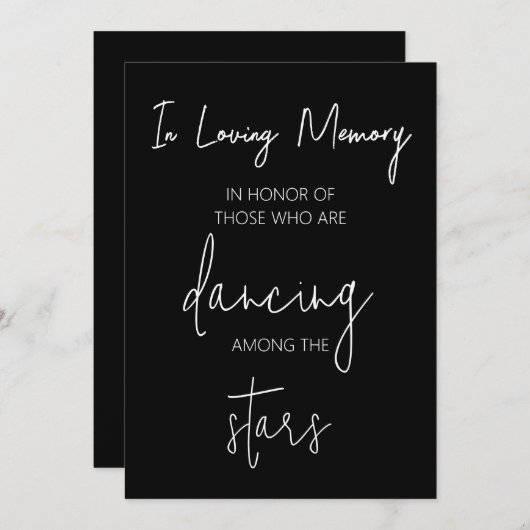 Dansende Voeten Teken Sjabloon, Bruiloft Teenslipp Kaart (Voorkant / Achterkant)