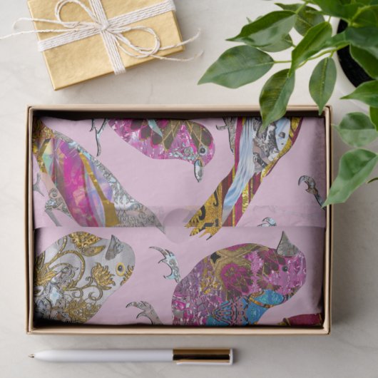 dansende vogels tissuepapier (Geschenk)