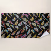 Dansende vogels Unieke Elegantie Strandlaken (Voorkant)