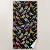 Dansende vogels Unieke Elegantie Strandlaken (Voorkant)