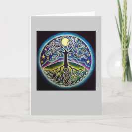 Dansende Volle Maan Boom van het Leven Mandala Kaa Kaart