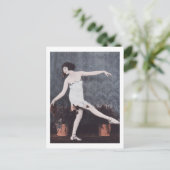 Dansende Vrouw Dancer,  Retro briefkaart (Staand voorkant)