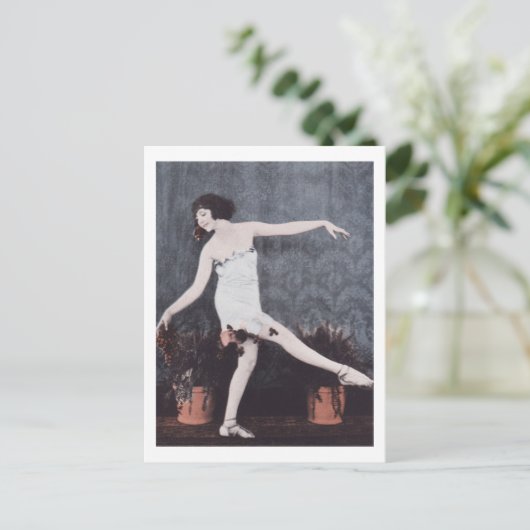 Dansende Vrouw Dancer,  Retro briefkaart (Staand voorkant)