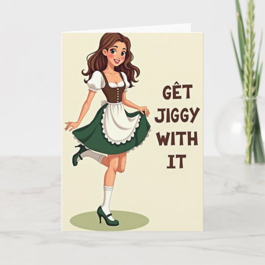 Dansende Vrouw Fun Tijden Kaart (Voorkant)
