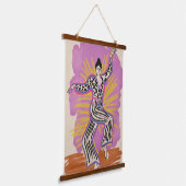 Dansende vrouw hangend wandkleed (Gebogen)
