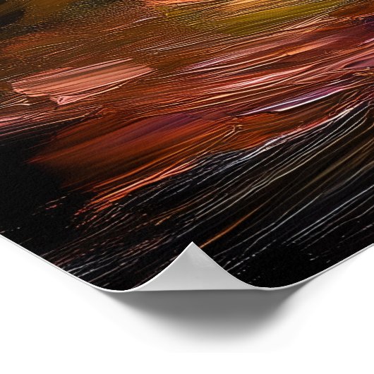 Dansende vrouw in vloeiende rode jurk impressionis poster (Hoek)