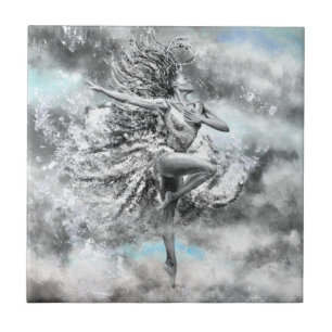 Dansende Vrouw Keramische Tegel Tegeltje