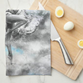 Dansende vrouw keukenhanddoek (Quarter Fold)