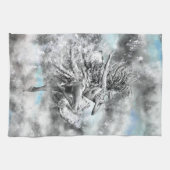 Dansende vrouw keukenhanddoek (Horizontaal)