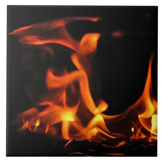 Dansende vuurkeramische tegel tegeltje (Voorkant)