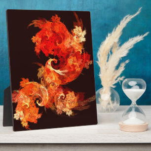 Dansende vuurvogels Abstract Art Plaque Fotoplaat
