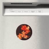 Dansende vuurvogels Abstract Art Round Magnet (Insitu (Vaatwasser))