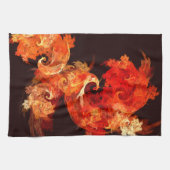 Dansende vuurvogels Abstracte Art Kitchen Towel Theedoek (Horizontaal)