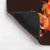 Dansende vuurvogels Abstracte Art Mousepad Muismat (Hoek)