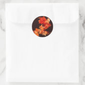 Dansende vuurvogels Abstracte Art Round Sticker (Tas)