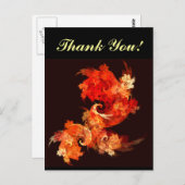 Dansende Vuurvogels Dank u Briefkaart (Voorkant / Achterkant)