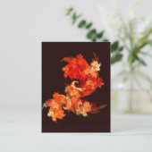 Dansende Vuurvogels Kunst Moderne Fractale Abstrac Briefkaart (Staand voorkant)