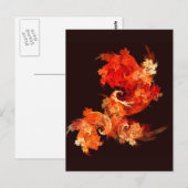 Dansende Vuurvogels Kunst Moderne Fractale Abstrac Briefkaart (Voorkant / Achterkant)