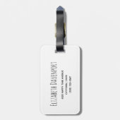 Dansende Waterverf met Kerstmis bij bosdieren Bagagelabel (Achterkant verticaal)