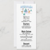 Dansende Waterverf met Kerstmis bij bosdieren Kaart (Voorkant)