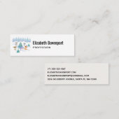 Dansende Waterverf met Kerstmis bij bosdieren Mini Visitekaartje (Voorkant / Achterkant)