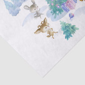 Dansende Waterverf met Kerstmis bij bosdieren Tissuepapier (Detail)