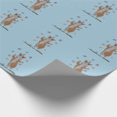 Dansende Welsh Corgi met Vlinders Cadeaupapier (Hoek)