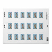 Dansende Welsh Corgi met Vlinders Etiket (Full Sheet)