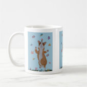 Dansende Welsh Corgi met Vlinders Koffiemok (Links)