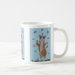 Dansende Welsh Corgi met Vlinders Koffiemok