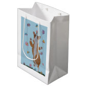 Dansende Welsh Corgi met Vlinders Medium Cadeauzakje (Voorkant Gekanteld)