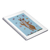 Dansende Welsh Corgi met Vlinders Notitieboek (Rechterzijde)