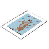 Dansende Welsh Corgi met Vlinders Notitieboek (Linkerzijde)