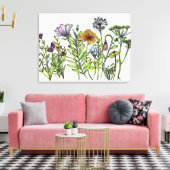 Dansende Wilde Bloemen Canvas Afdruk (Insitu (Woonkamer))