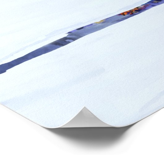 Dansende witte kranen poster (Hoek)