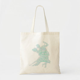 Dansende woordkunst paar Bachata Salsa Tote Bag
