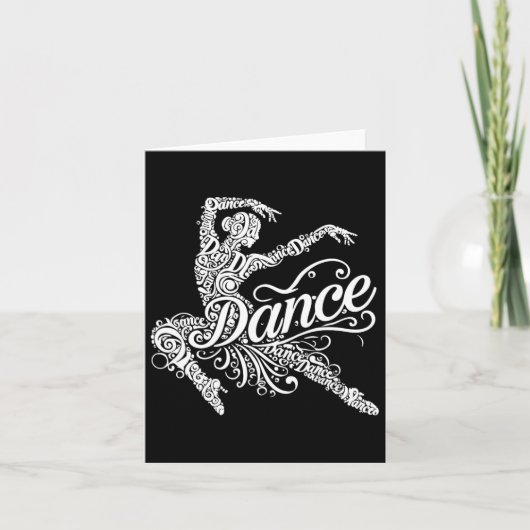 Dansende Wordart-dansers Kaart (Voorkant)