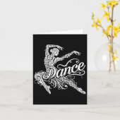 Dansende Wordart-dansers Kaart (Gele Bloem)