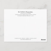 Dansende zebra funky mixed media briefkaart (Achterkant)