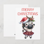 Dansende zebra veulen - kerstkaart (Voorkant / Achterkant)