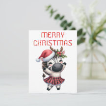 Dansende zebra veulen - kerstkaart